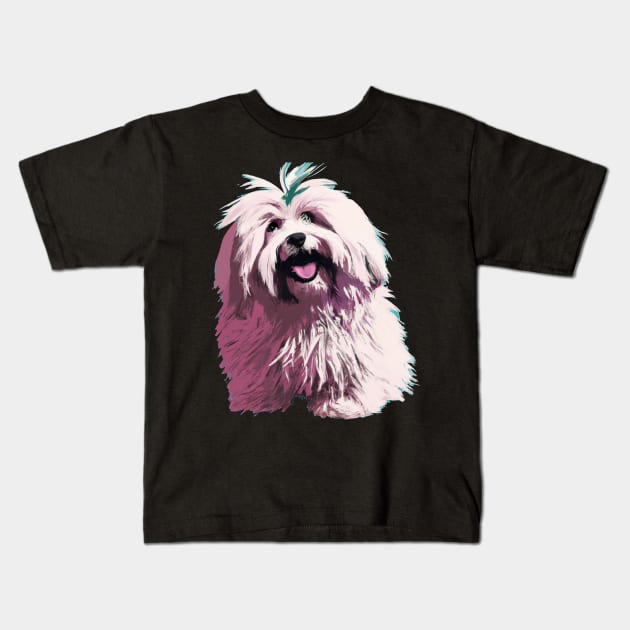 Coton de Tulear Pop Art - Dog Lover Gifts Kids T-Shirt by PawPopArt